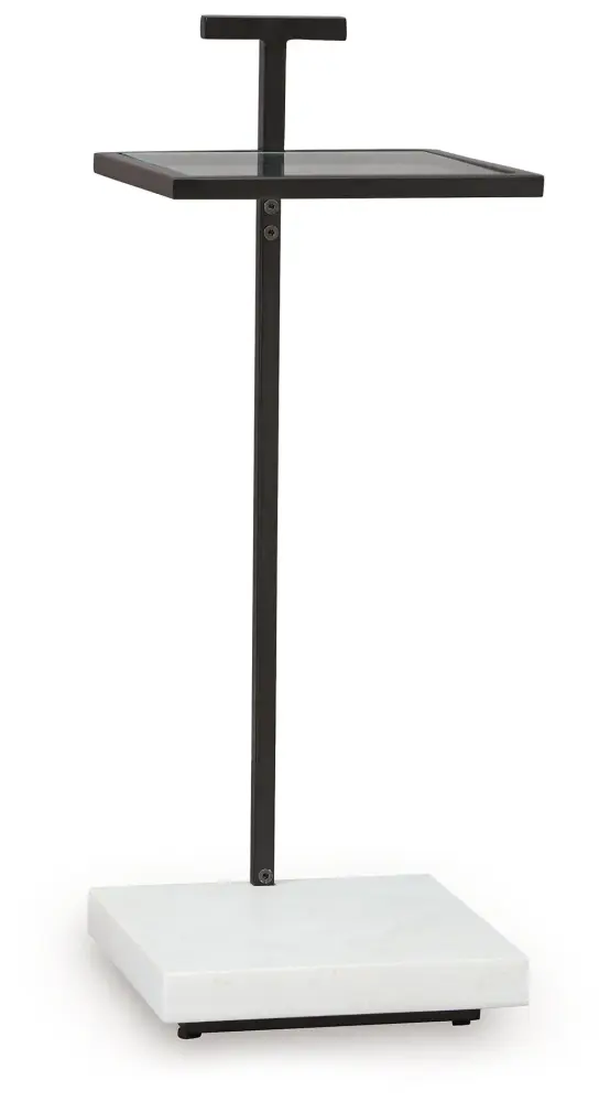 Mannill - Accent Table - Midnight / White
