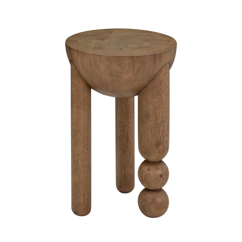 Morse Cognac Timber Accent Table - UK