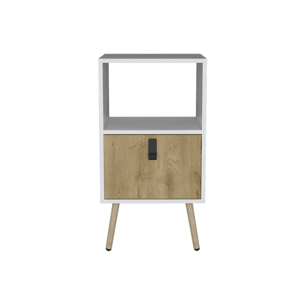 Nightstand Magness Bedroom White Macadamia Multicolor Particle Board Table treevol furniture