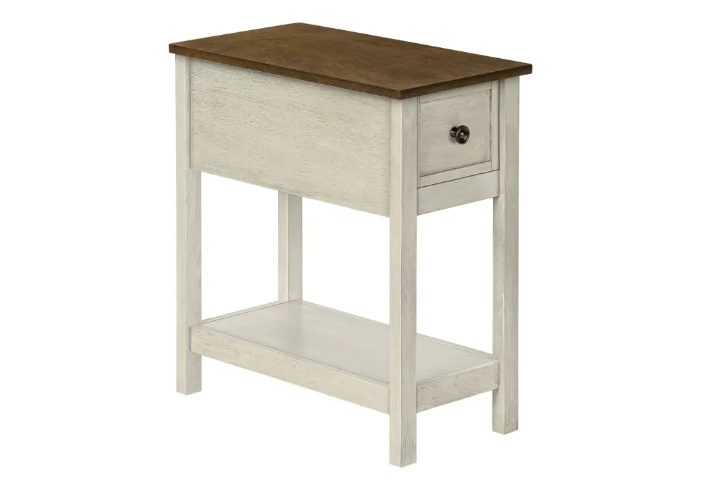 2 Tier Narrow Accent Table End Side Table Storage Bedroom 8th street living