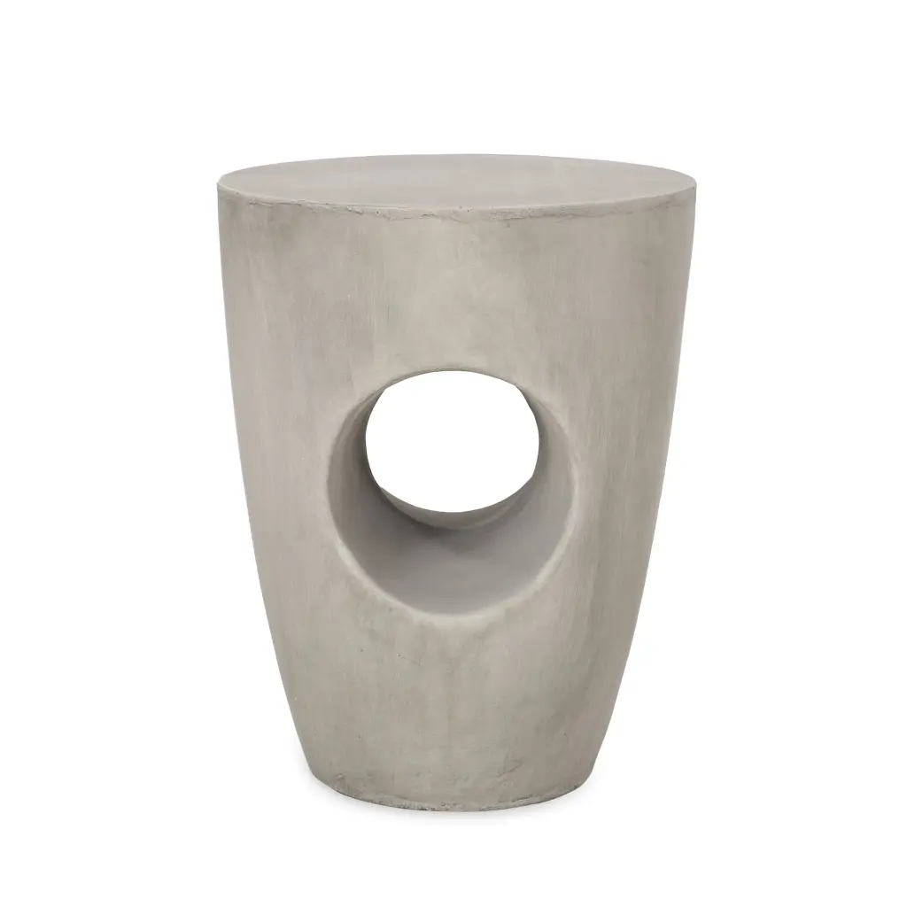 Columbus Outdoor Lightweight Concrete Accent Side Table Contemporary Design GDFSTUDIO