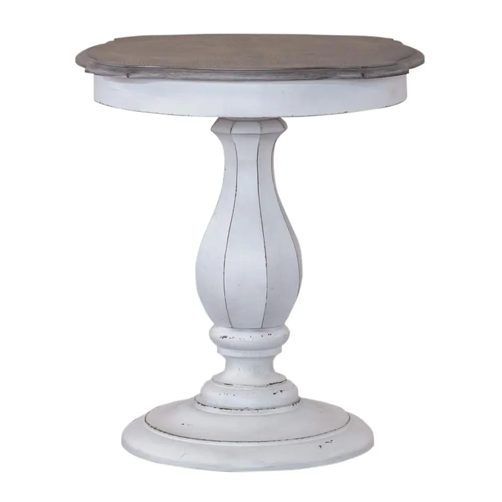 Magnolia Manor Round Accent Table White Liberty Furniture