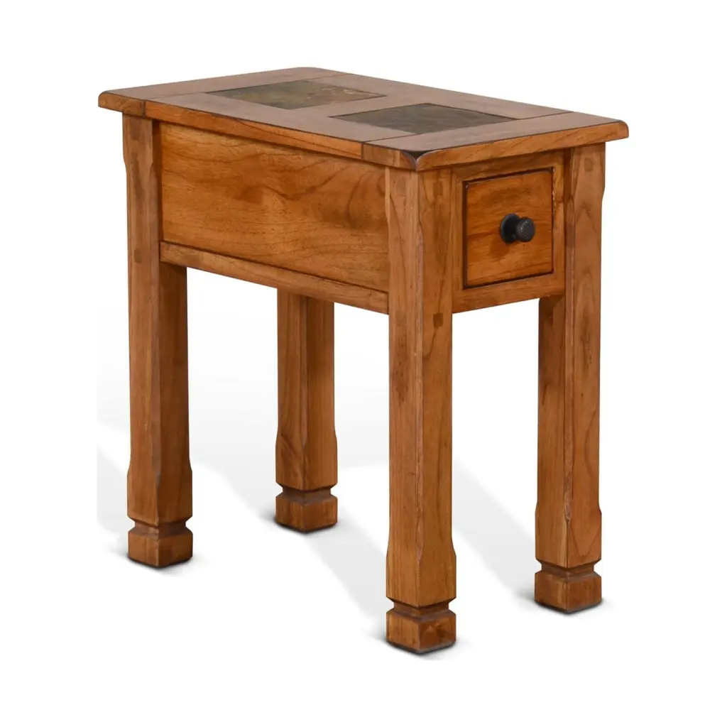 Sunny Designs Sedona 15 Transitional Wood Chair Side Table Rustic Oak