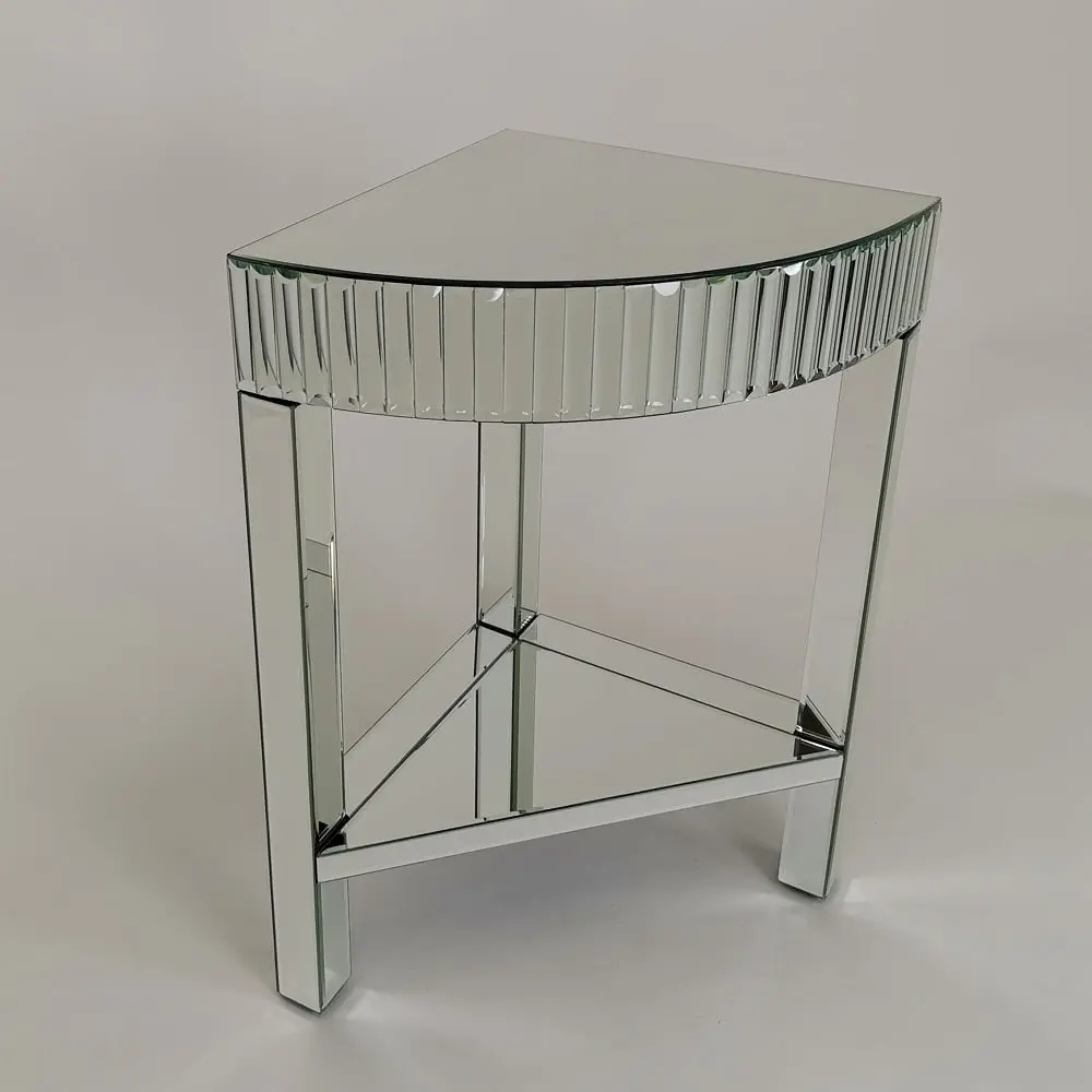 Wayborn Beveled Mirror End Table - Modern Accent Table Reflective Surface Wayborn Home Furnishing