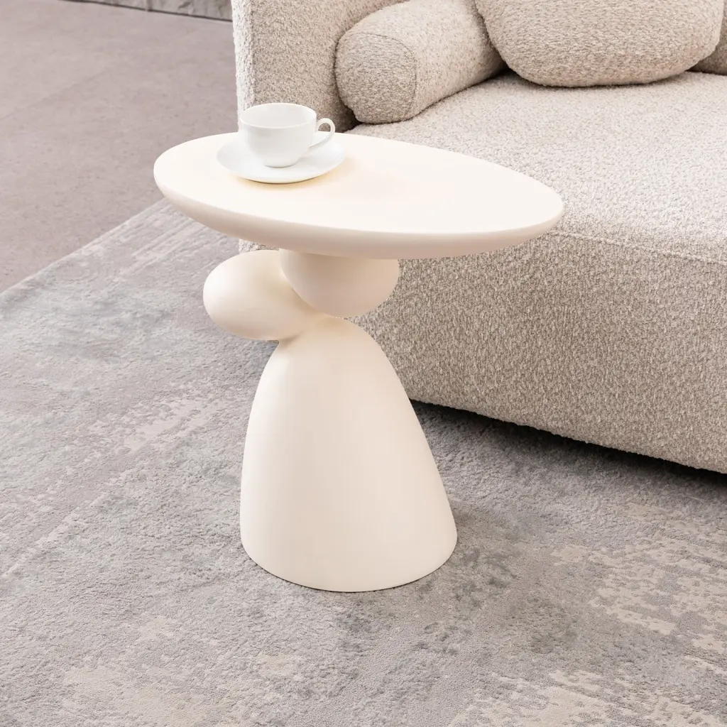 Modern Minimalist Lucky Stone Fiberglass End Side Table yxhome