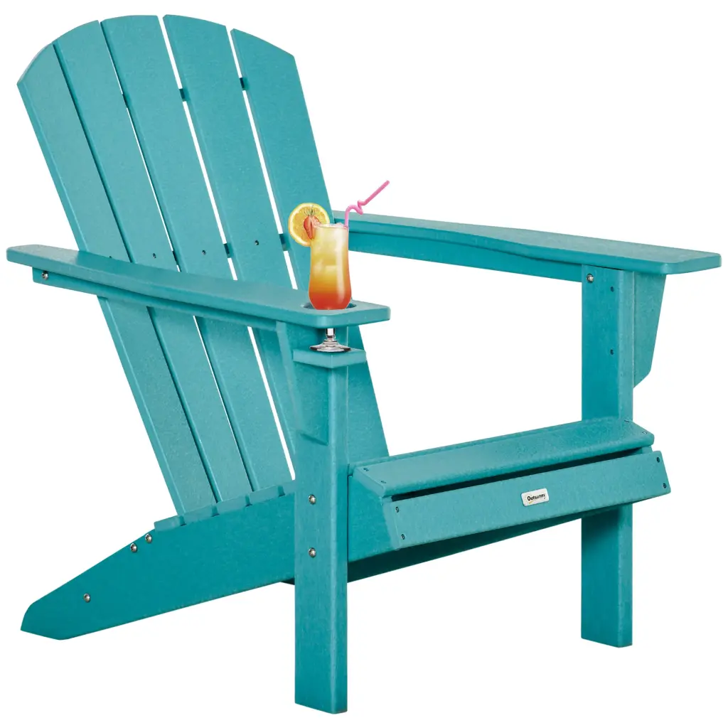 HDPE All Weather Outdoor Adirondack Chair Cup Holder Fire Pit aosom business
