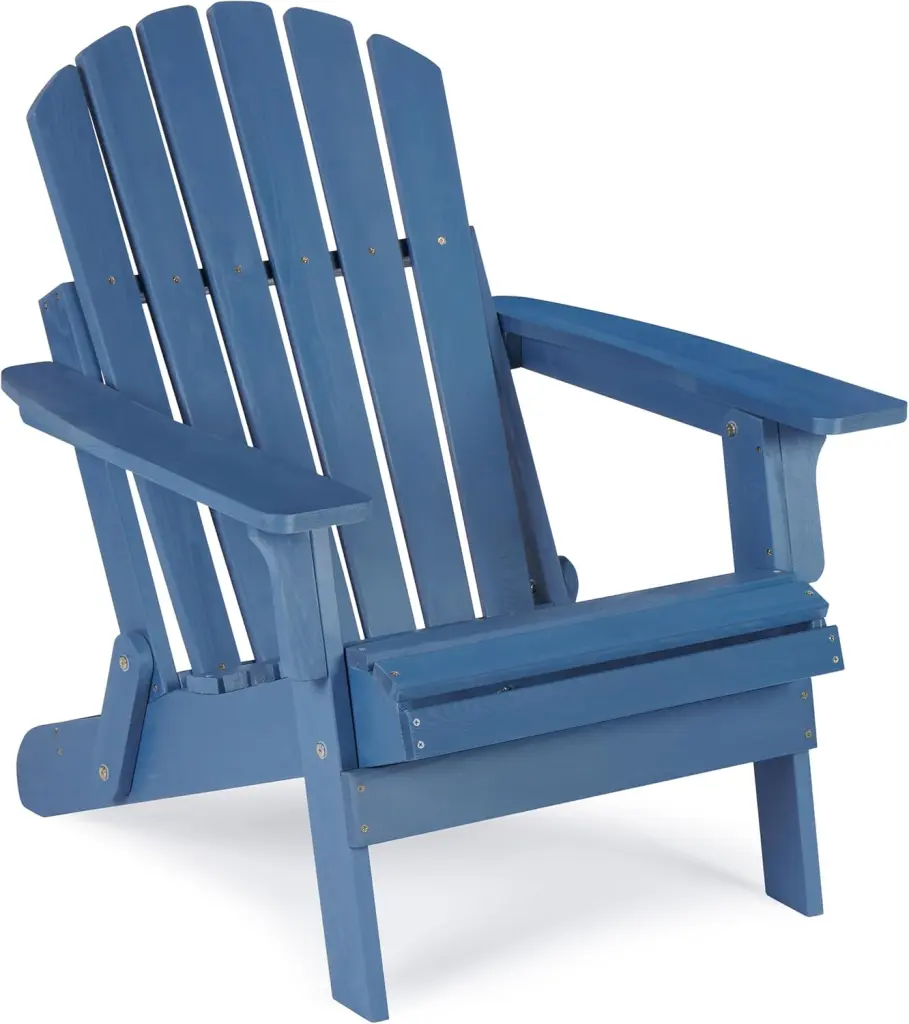 Oversize Timberen Outdoor Folding Adirondack Chair Pre Assembled Backyard Furniture joywood