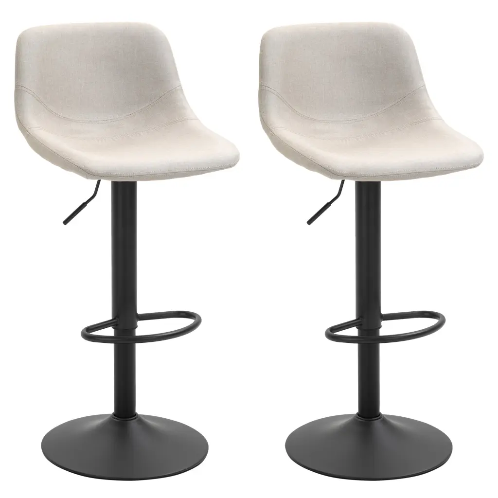 Homcom Adjustable Swivel Bar Stools Bar Height Chairs Padded Seat aosom business