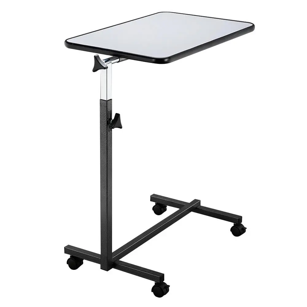 Ktaxon Adjustable Overbed Bedside Table Wheels Gray