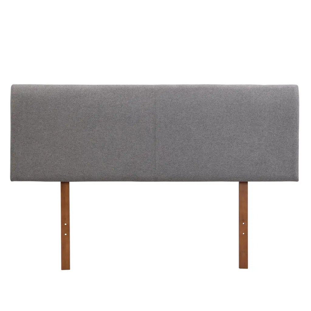 Grey Curved Adjustable Headboard King Size Grey Linen Fabric bed best