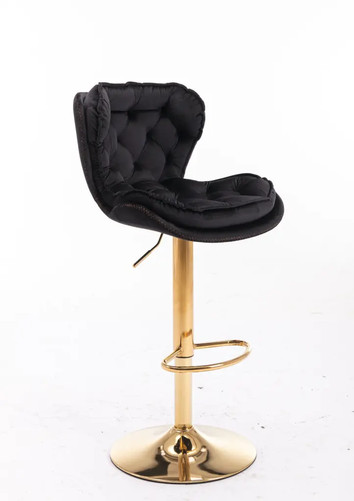Set 2 Bar Stools Chrome Footrest And Base Swivel Height Adjustable weehaa furniture