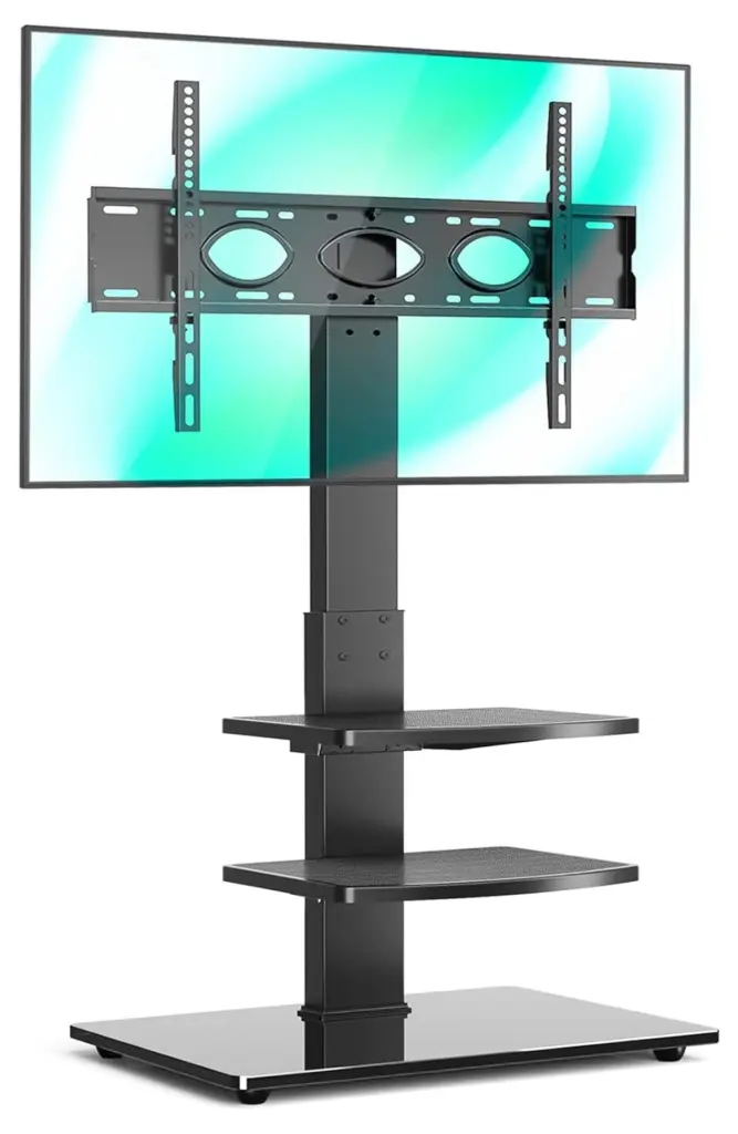 ZiaZbYinY Tall Swivel Floor TV Stand 3 Shelves 32-70 inch TVs