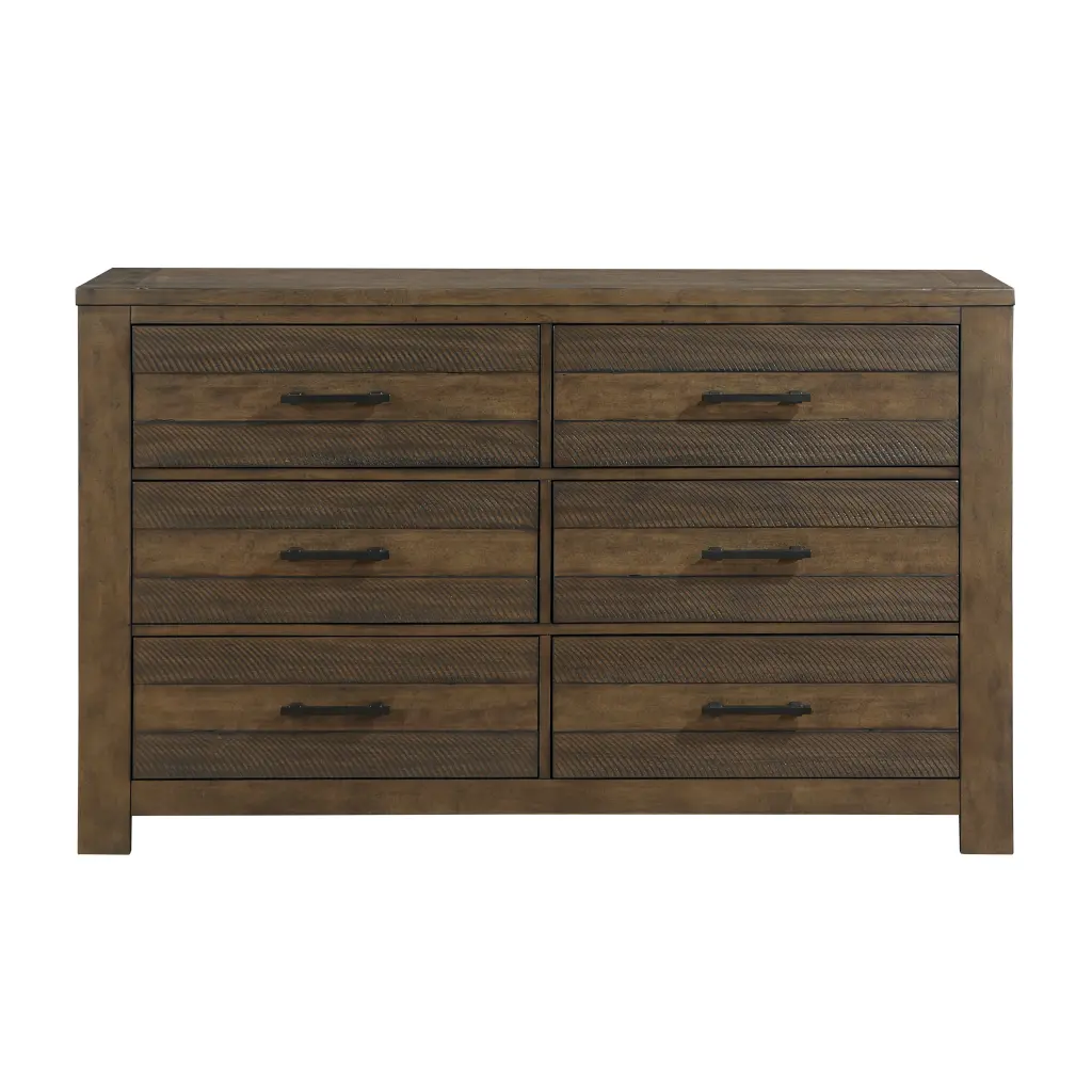 Bold Look Bedroom Home Decor Antique Brown Finish 1Pc Gowner 6 Drawers kanepe