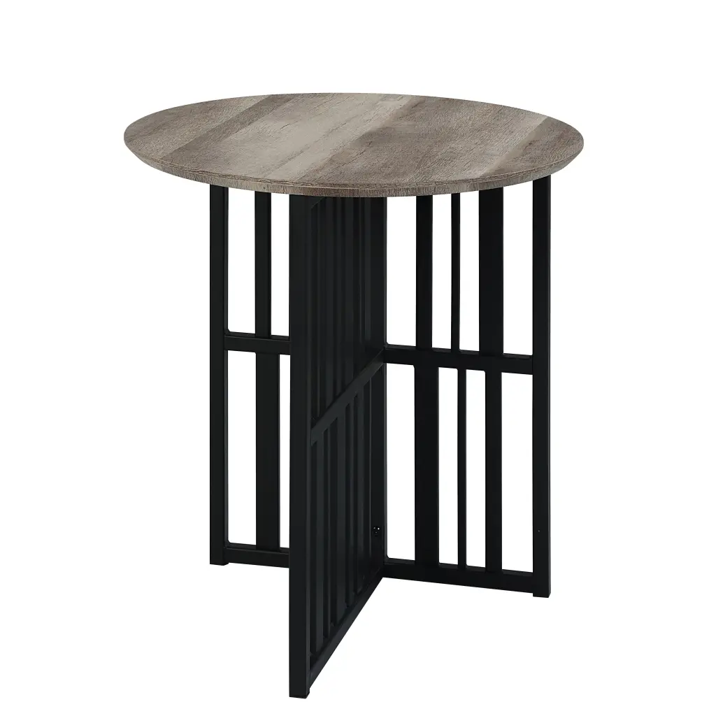 Antique Oak Black End Table Double Pedestal Living Room Furniture furniture max