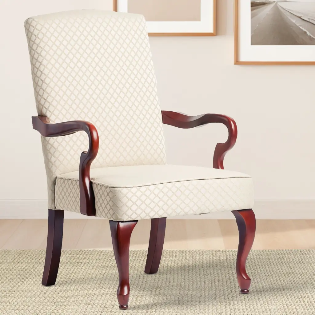 Delaney Beige Gooseneck Arm Chair Beige Foam Timber Material ridgecrest home