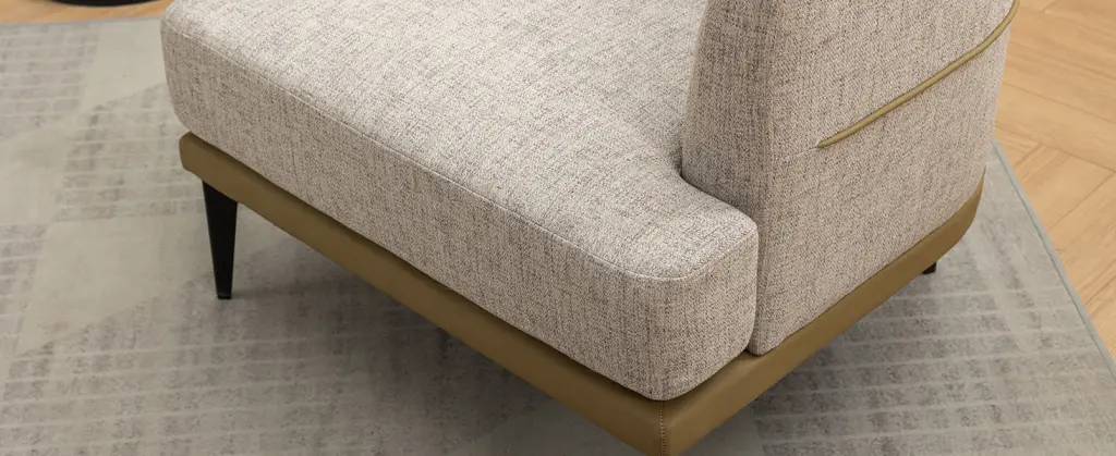 Modern Two Tone Barrel Chair Upholstered Round Armchair Living Room bed best
