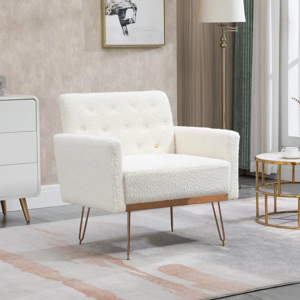 Coolmore Armchair Single Sofa Modern Tufted Upholstery Reading coolmore w-395