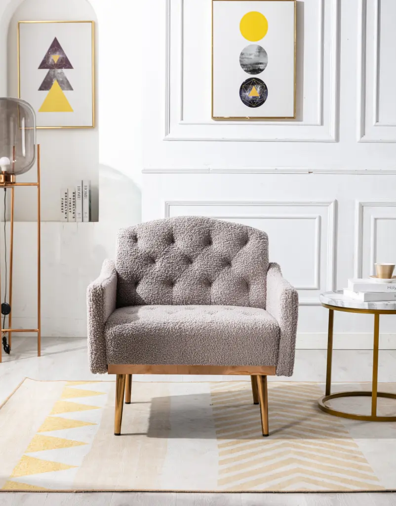 Coolmore Modern Accent Chair Arms Tufted Decorative Armchair coolmore w-395