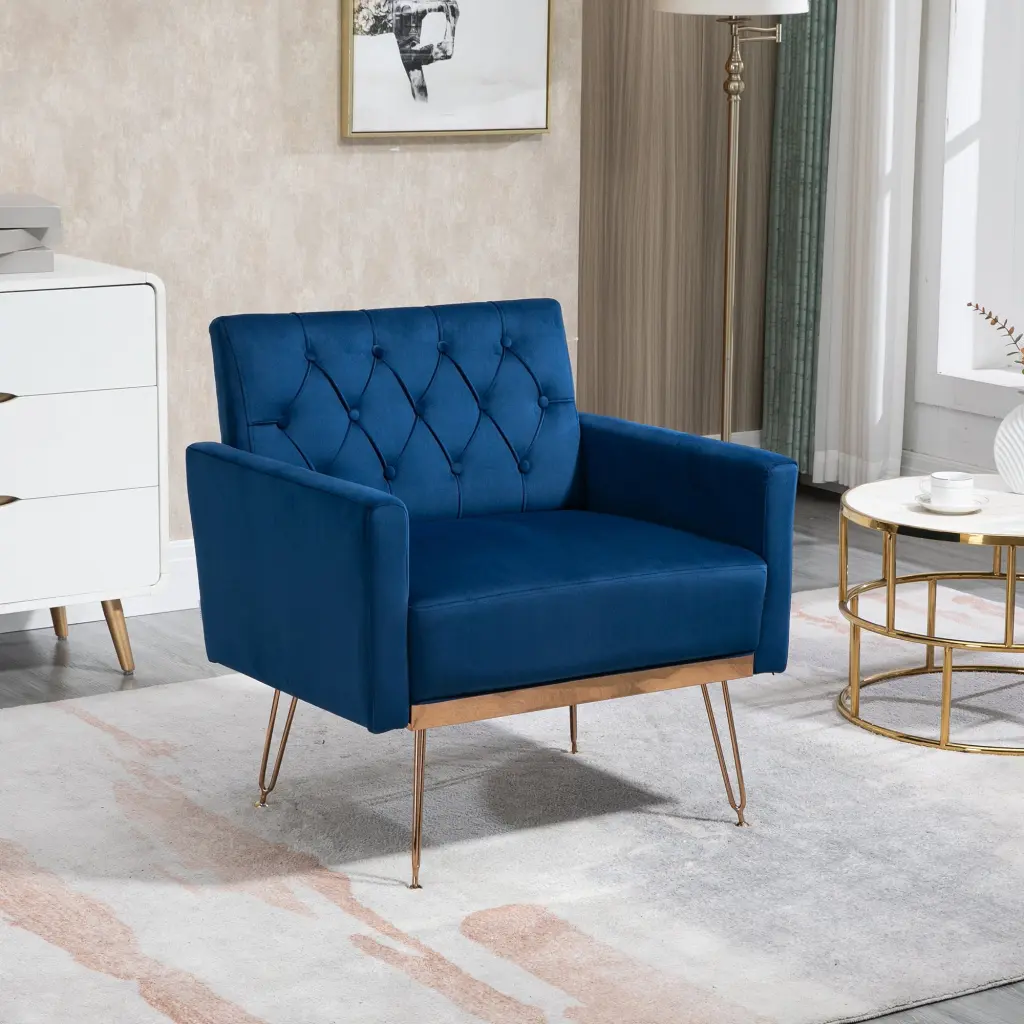 Coolmore Velvet Armchair Single Sofa Modern Tufted Upholstered coolmore w-395