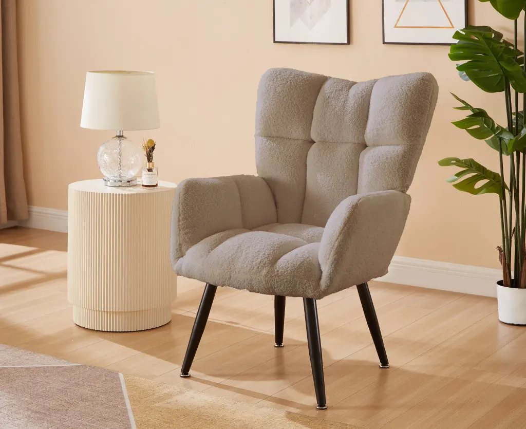 Modern High Backrest Single Sofa Armchair Comfortable Reading huazhao furniture