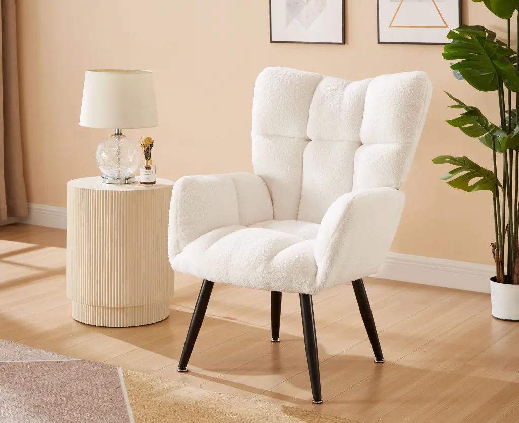 Modern Single Sofa Armchair High Backrest Comfy Reading Chair huazhao furniture