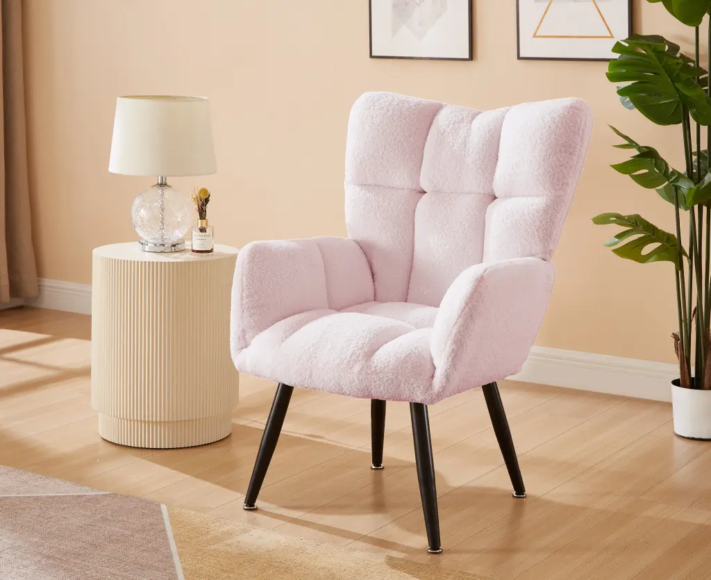 Modern Single Sofa Armchair High Backrest Comfy Reading Chair Living Room Furniture huazhao furniture