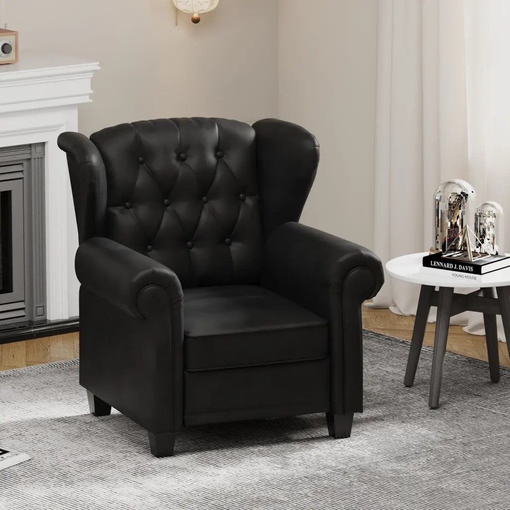 Modern Tufted Push Back Armchair Technical Hide Chair Customizable Size huazhao furniture