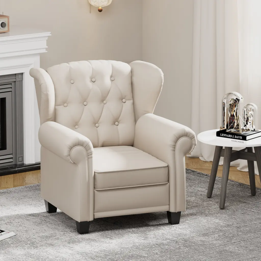 Modern Tufted Push Back Armchair Technical Hide Chair Customizable Seat huazhao furniture