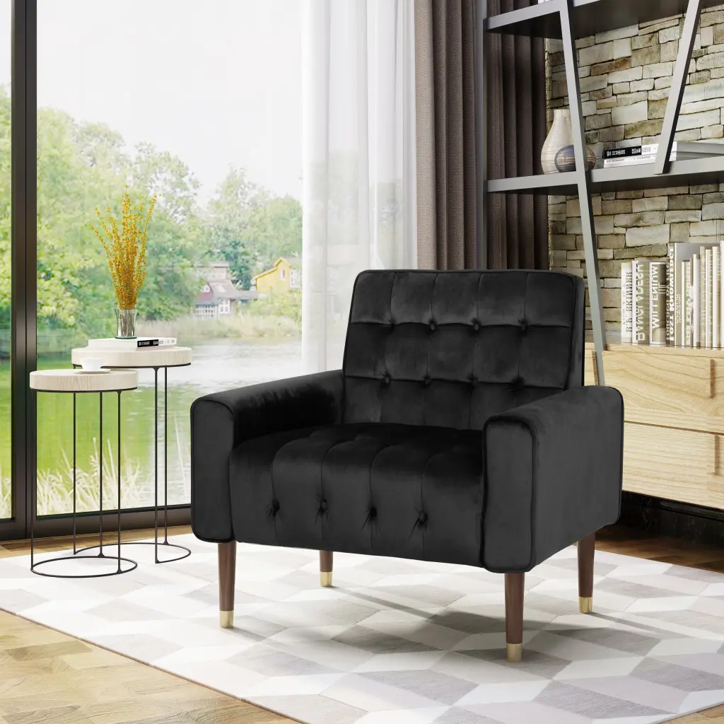 Mirod Comfy Armchair Tufted Back - Modern Living Room and Bedroom Chair nh-mirod-can