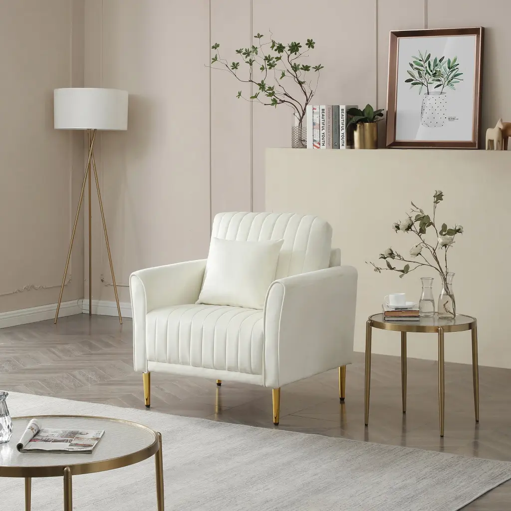 Mid Century Modern Velvet Accent Armchair Living Room ui furniture