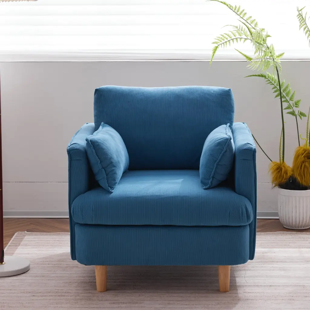 29.5 Inch Modern Upholstered Decorative Armchair Reading And Living Room w2113