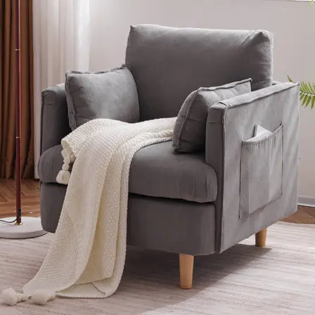 29.5 Inch Modern Upholstered Reading Chair Decorative Style w2113