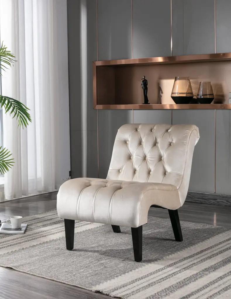 Coolmore Modern Velvet Armless Accent Chair Living Room Leisure coolmore w-395