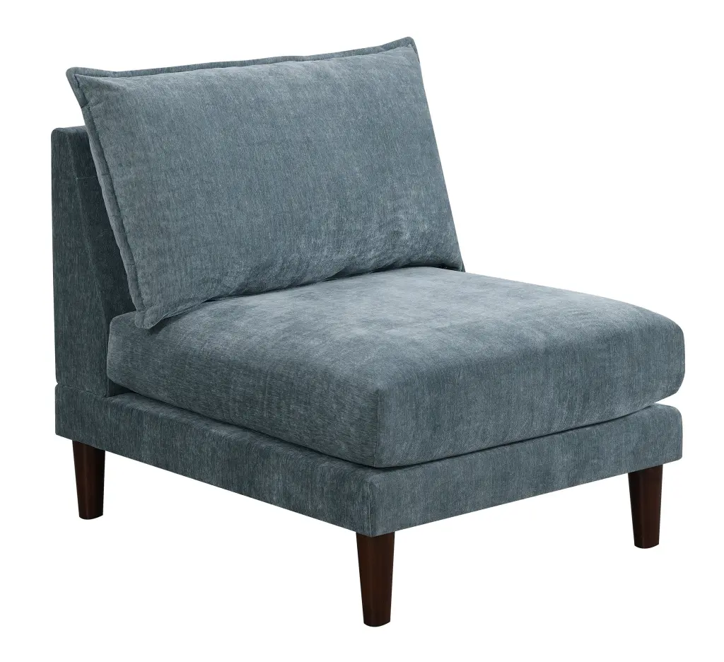 Beautiful Mineral Color Armless Chair Morgan Fabric 1Pc Chair Soft Cushion kanepe