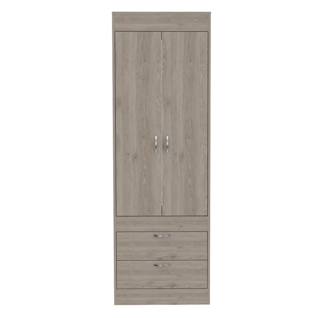 Armoire Tarento Bedroom Cabinet Light Gray Particle Board treevol furniture