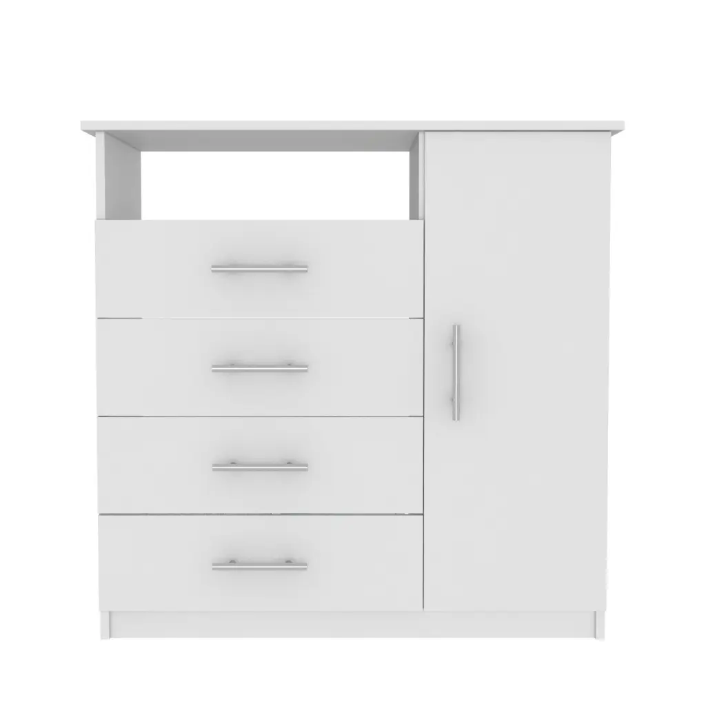 Beaufort White Particle Board Wardrobe Bedroom Storage treevol furniture