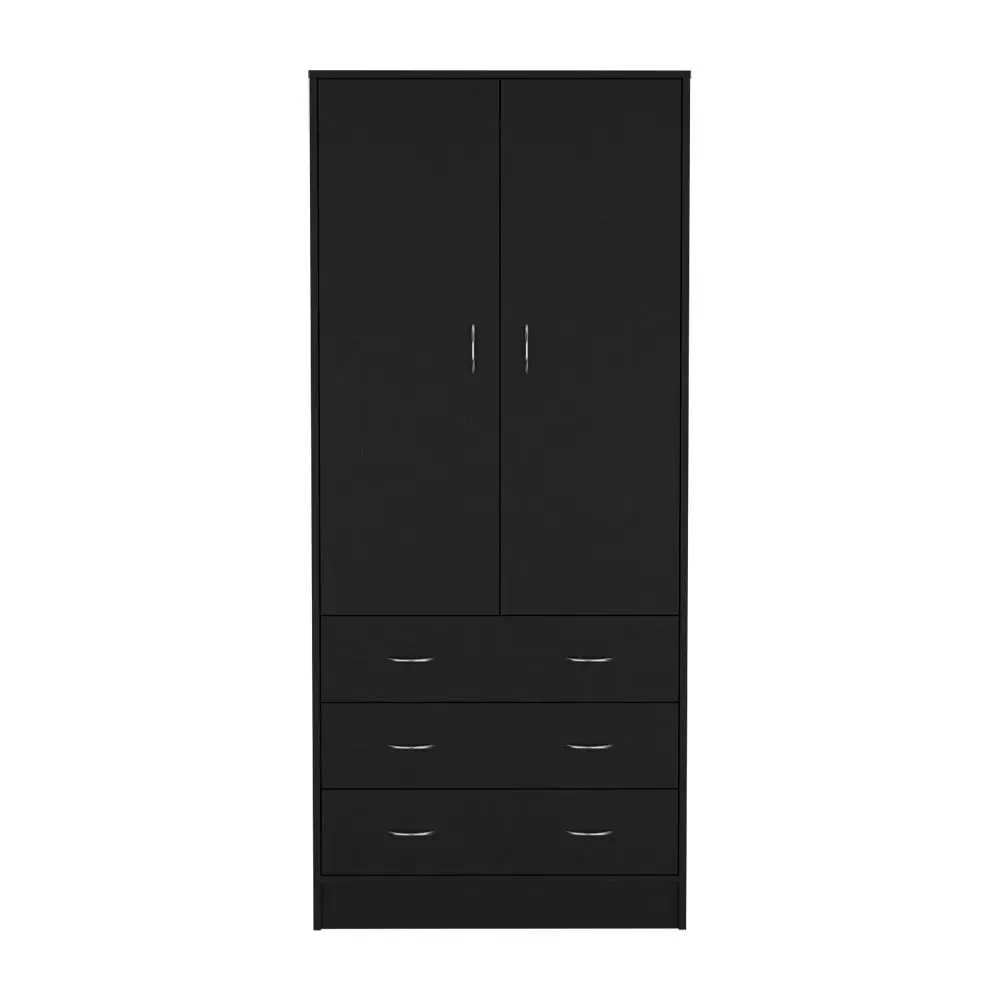 Black Ramey Armoire Bedroom Particle Board Construction treevol furniture