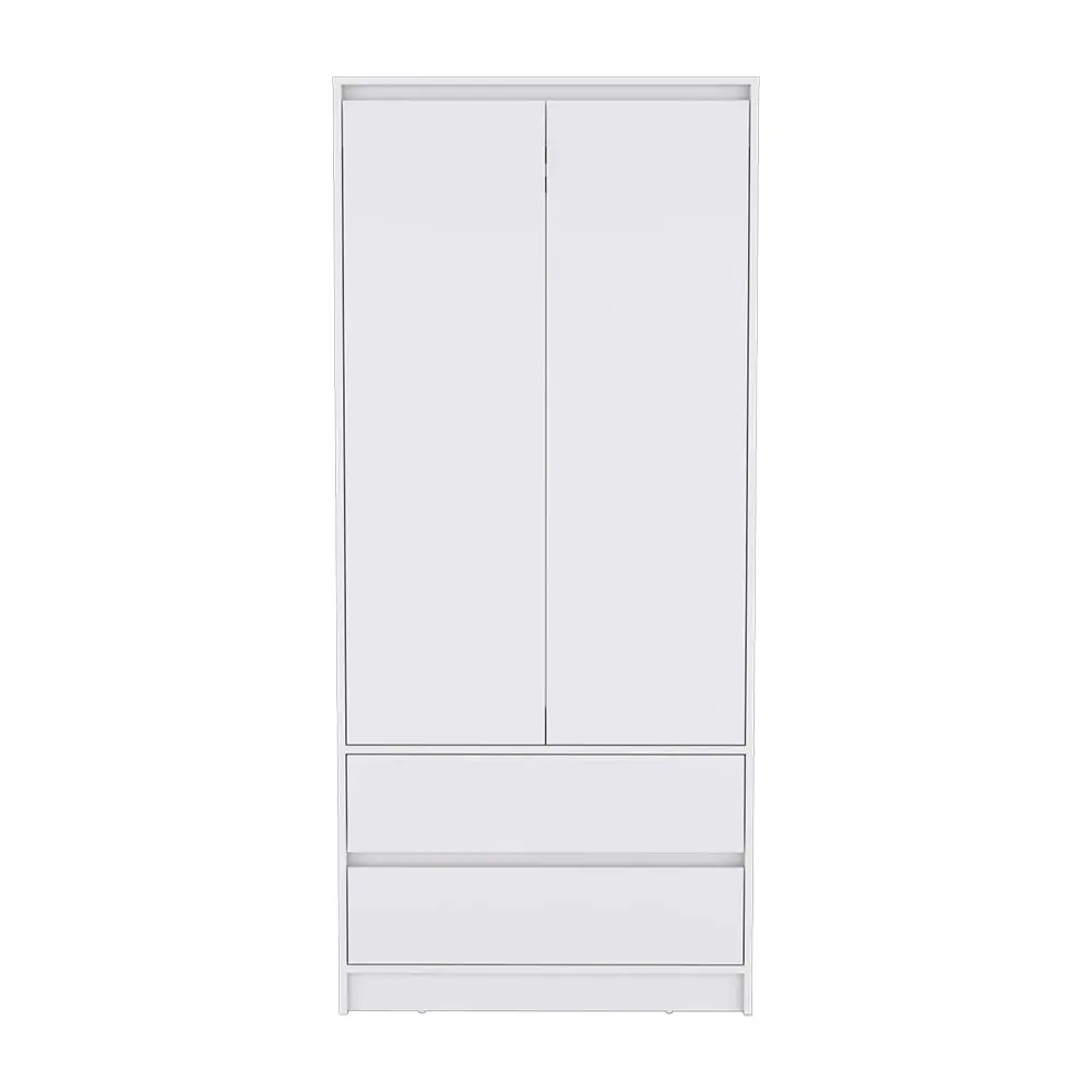 White Particle Board Armoire Closet Bedroom Storage treevol furniture