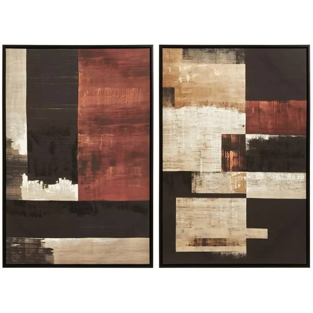 Astratto Set 2 Geometric Abstract Sailcloth Wall Art (Limited Edition)