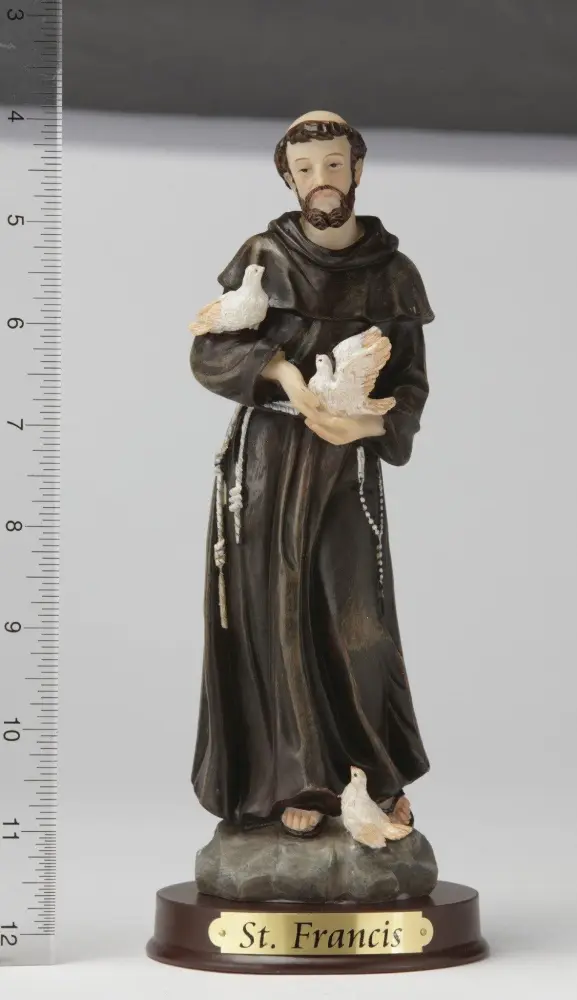 8" St. Francis Statue - Hand Painted
