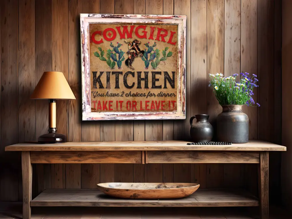 Gallery Wall "Cowgirl Kitchen" Square Framed Artwork