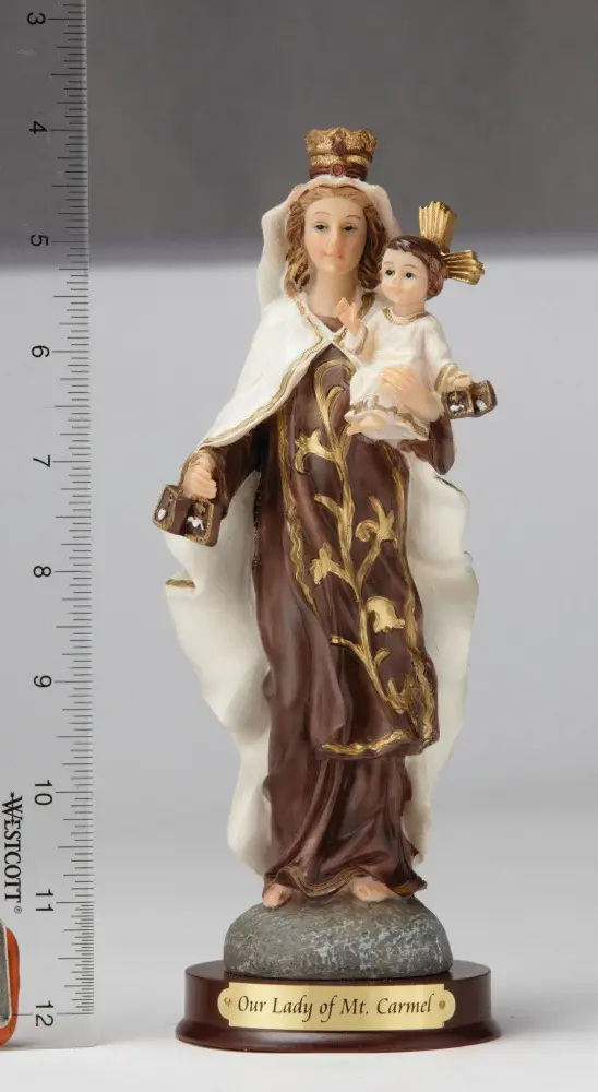 8" Our Lady Secure Carmel - Hand Painted