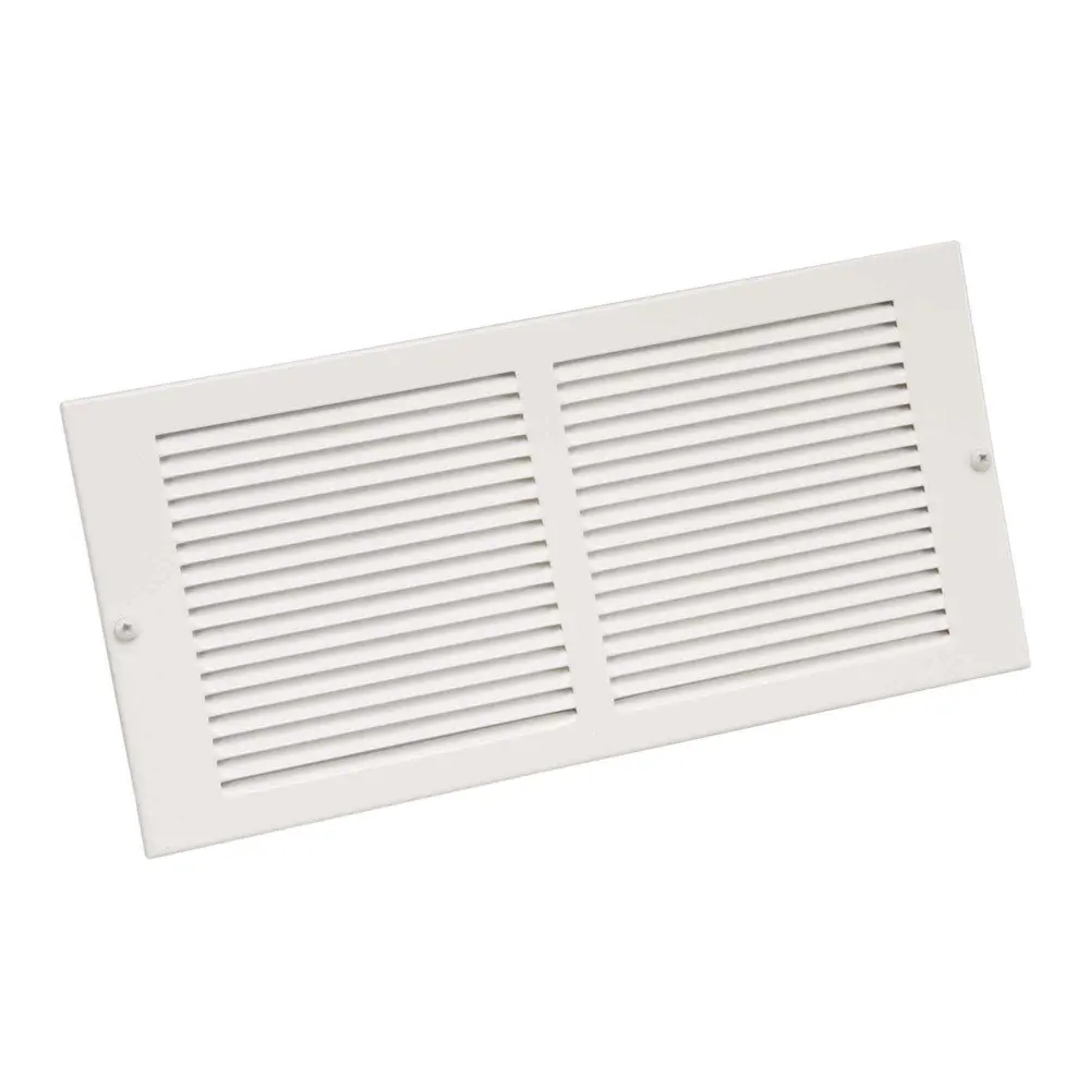 Steel Sidewall Return Air Grille Painted White, 10" x 6"