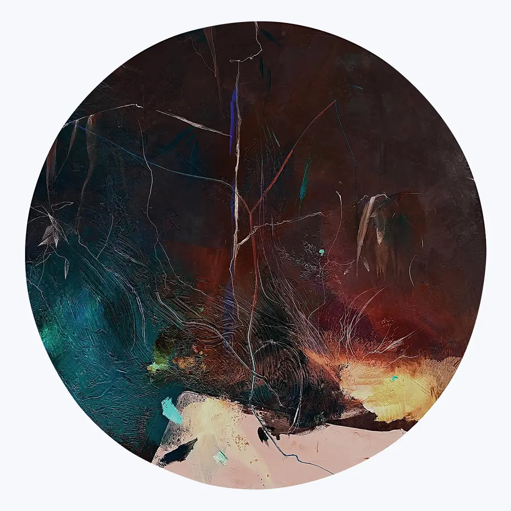 Through Moon IX - 24x36 Inches