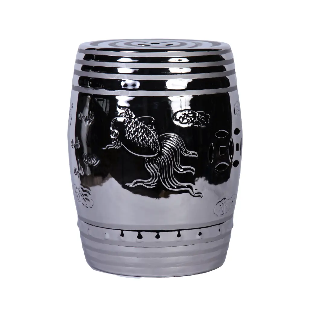 Beloved Silver End Table Etched Asian Design Amazing Rugs