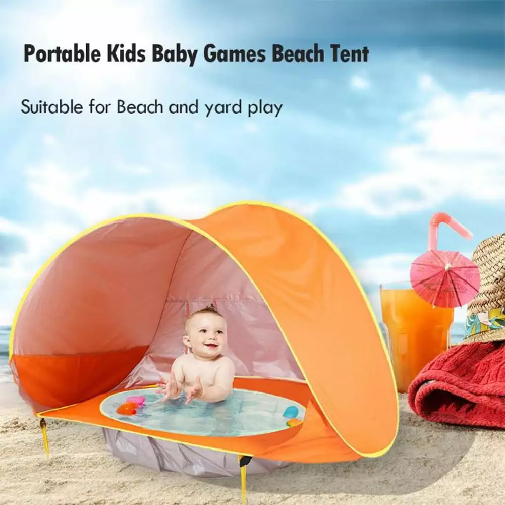 Sijiali Lightweight Baby Toddlers Toys House Travel Beach Sun Shelter UV Protection Tent