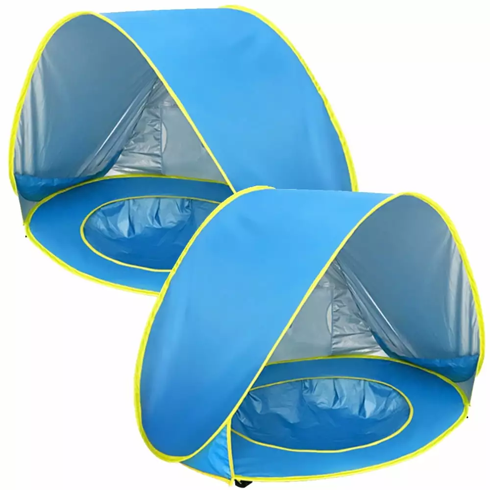 Baby Beach Tent 2 Pack UV Protection Infant Sun Shelters Pop Up Baby Tent Beach Pool