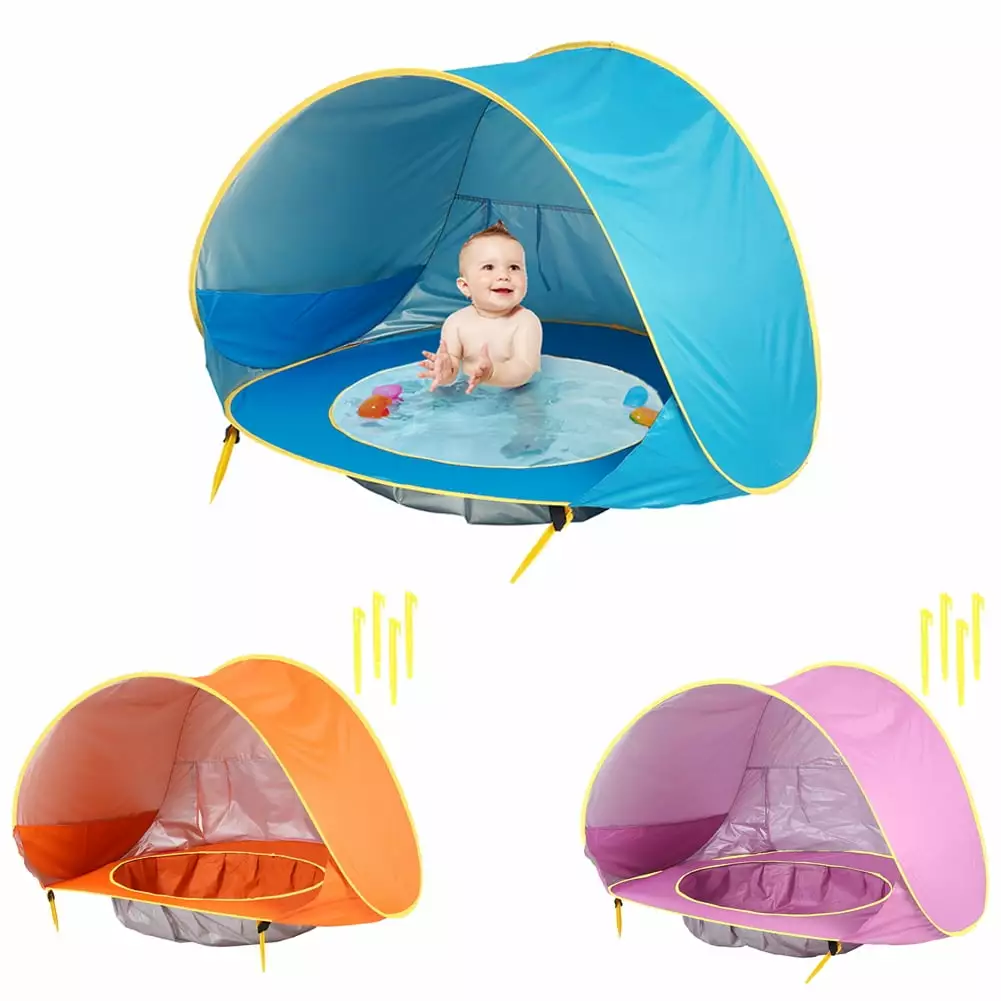 D-GROEE Baby Beach Tent Pop Up UV Protection Sun Shelter Toddlers and Family Beach Pool Shade