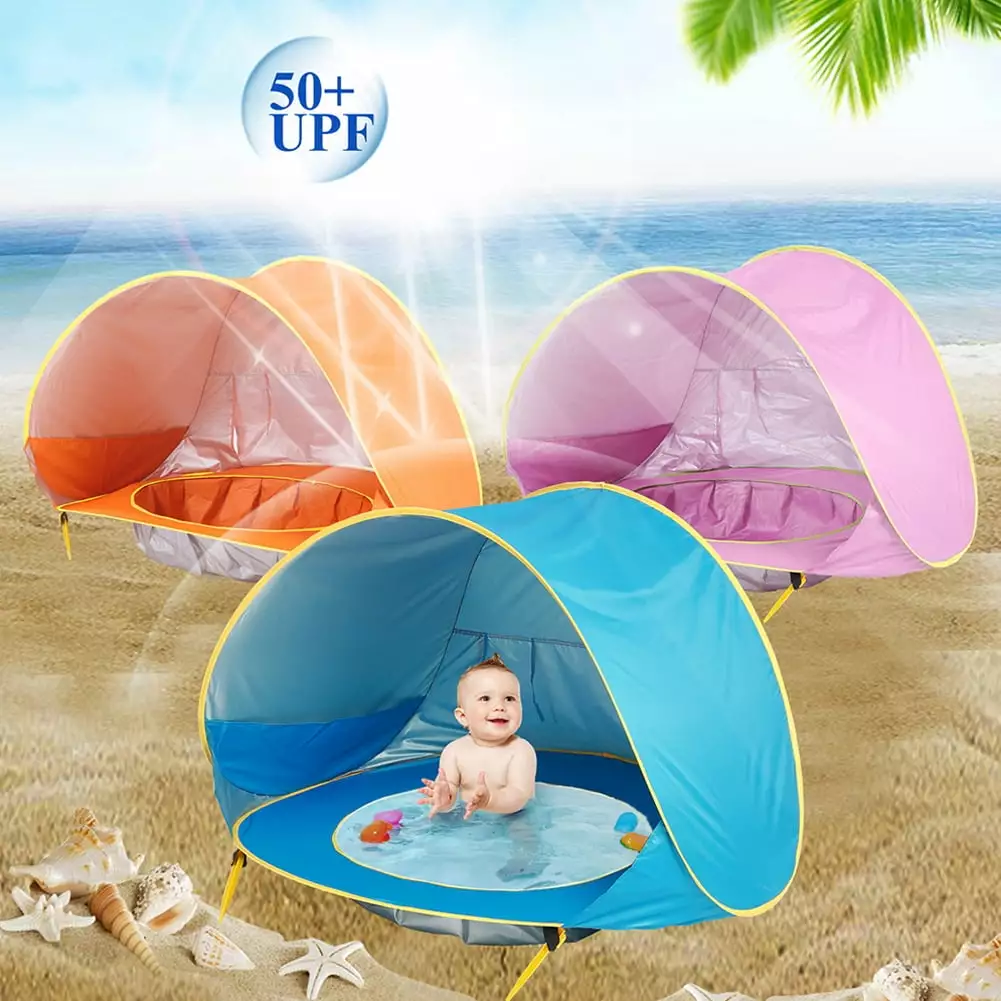 Walbest Summer Baby Beach Tent Shade Pool Portable Breathable Travel Playpen Sun Shelter Mosquito Net Lightweight