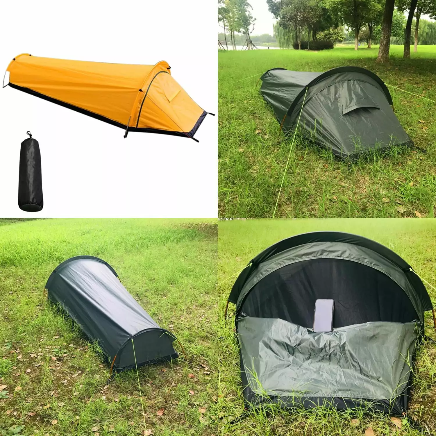 Lightweight Single Person Backpacking Tent Outdoor Camping and Hiking